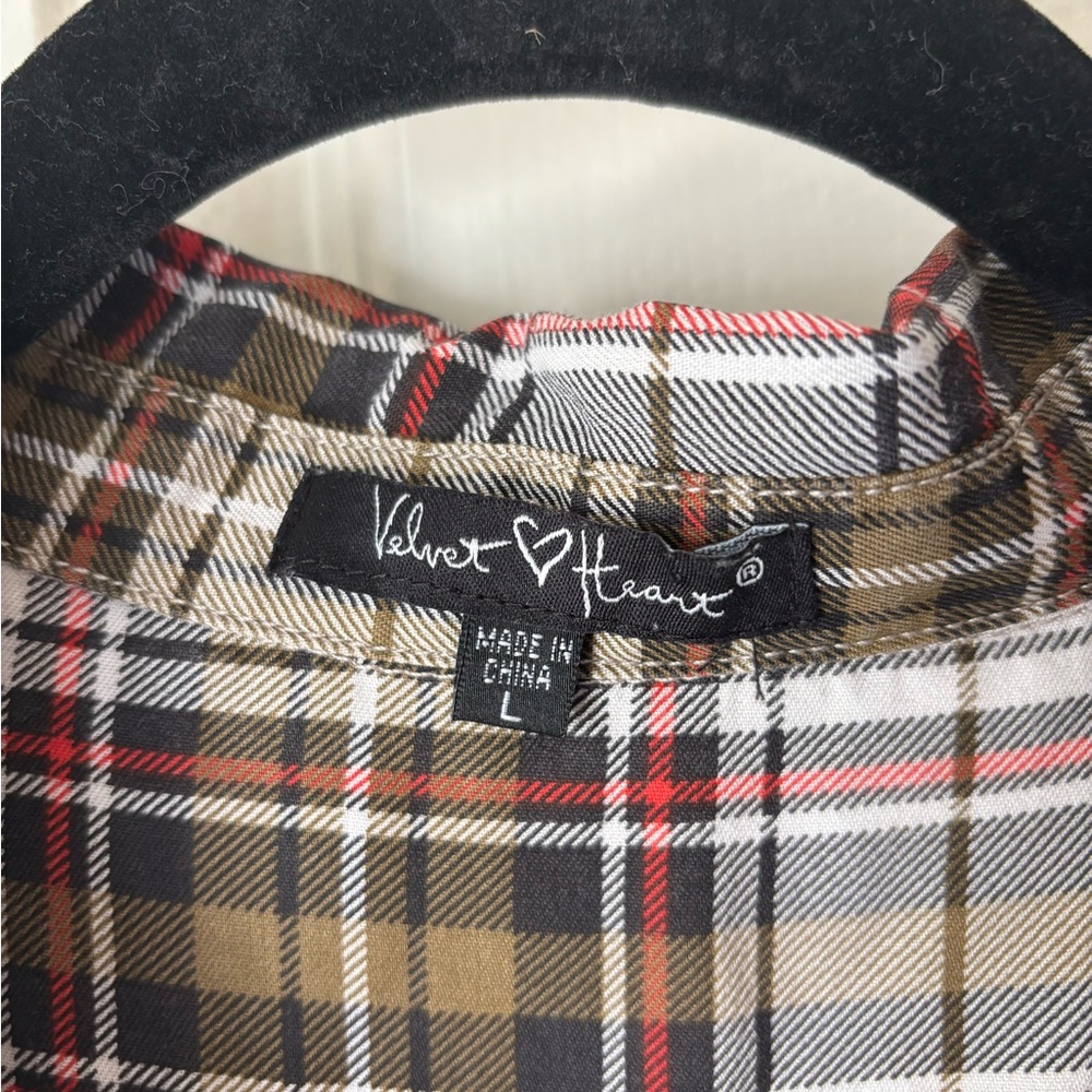 Velvet Heart Multicolor Plaid Dress - Picture 8 of 9